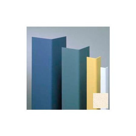 Pawling Vinyl Surface Mounted Corner Guard, 135Deg Corner, 1-1/2" Wings, 12'H, Porcelain, Vinyl W/Tape CGT-1245-12-555